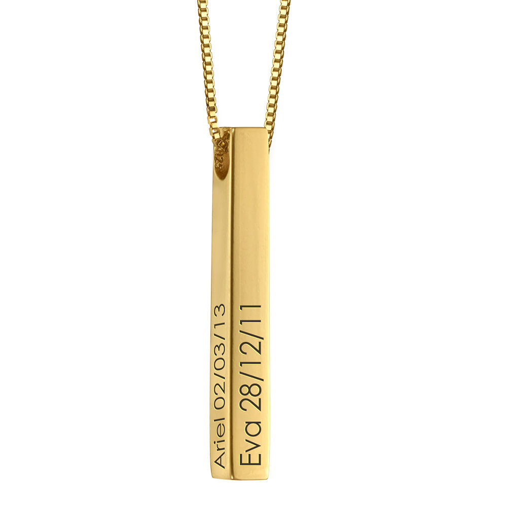 3D Bar Name Necklace