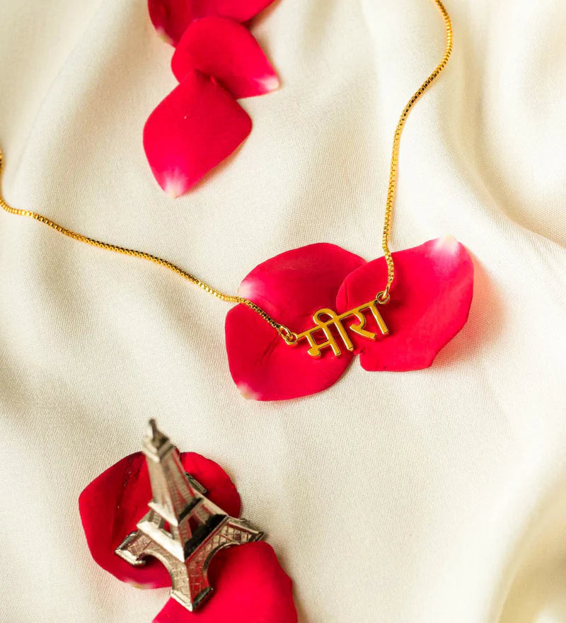 Hindi Style Name Necklace