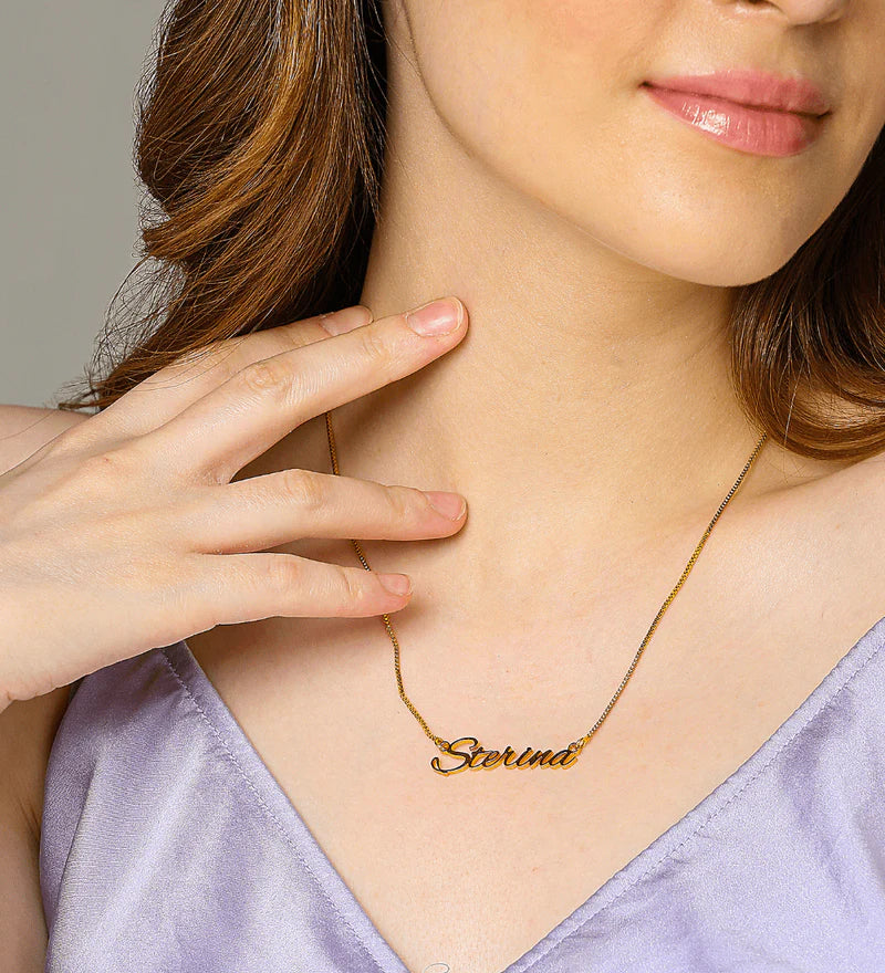 Twirl Script Name Necklace